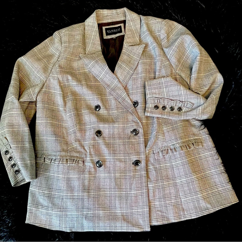 Eloquii ruffled blazer, size 18